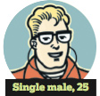 single male illustration